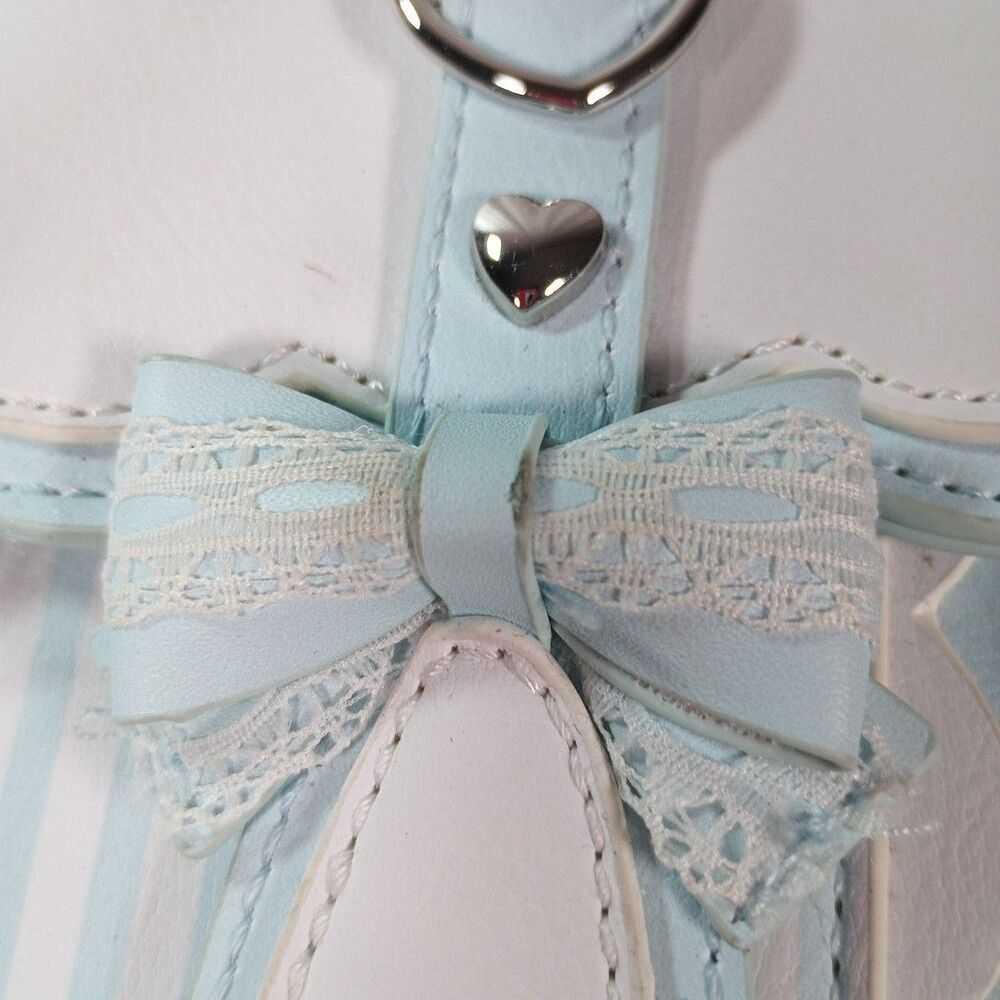 Hot Topic Pastel Blue Bunny Ear Crossbody Bag Sweet Society Blue & White Kawaii - Picture 16 of 16